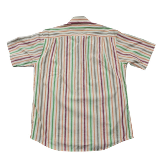 Angelo Litrico Men's Multicolor Shirt – Size 42, Striped, Short Sleeve