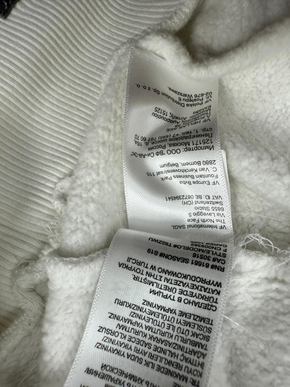 The North Face White Hoodie XL Made in Turkey Pullover Sweatshirt Men's