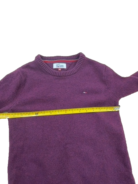 Tommy Hilfiger Women's Purple Cable Knit Crewneck Sweater Size M
