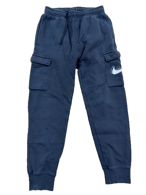 Nike Men's Navy Cargo Sweatpants Fleece Regular S