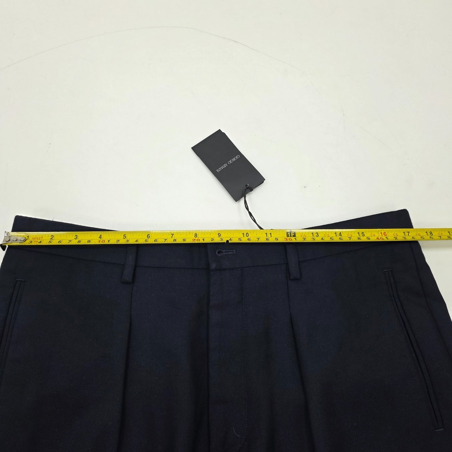 Giorgio Armani Pleated Wide-Leg Cropped Trousers Leg 50R BNWT