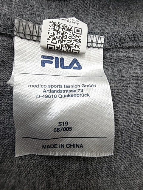 Fila Men's Gray Short Sleeve Crew T-Shirt Size S