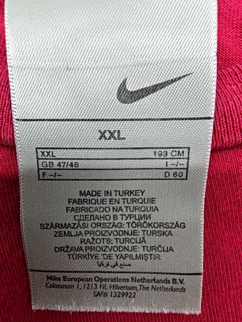 Nike Men's Red XXL Cotton Short Sleeve Crewneck T-Shirt