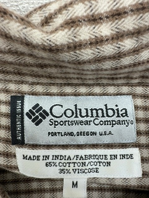 Columbia Brown Gingham Flannel Long Sleeve Button-Down Shirt Men's M