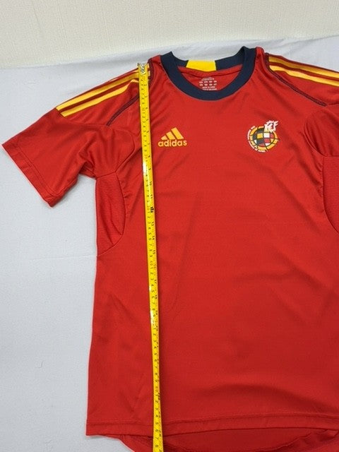 Adidas Men's Red Soccer Jersey Climacool Short Sleeve Crewneck