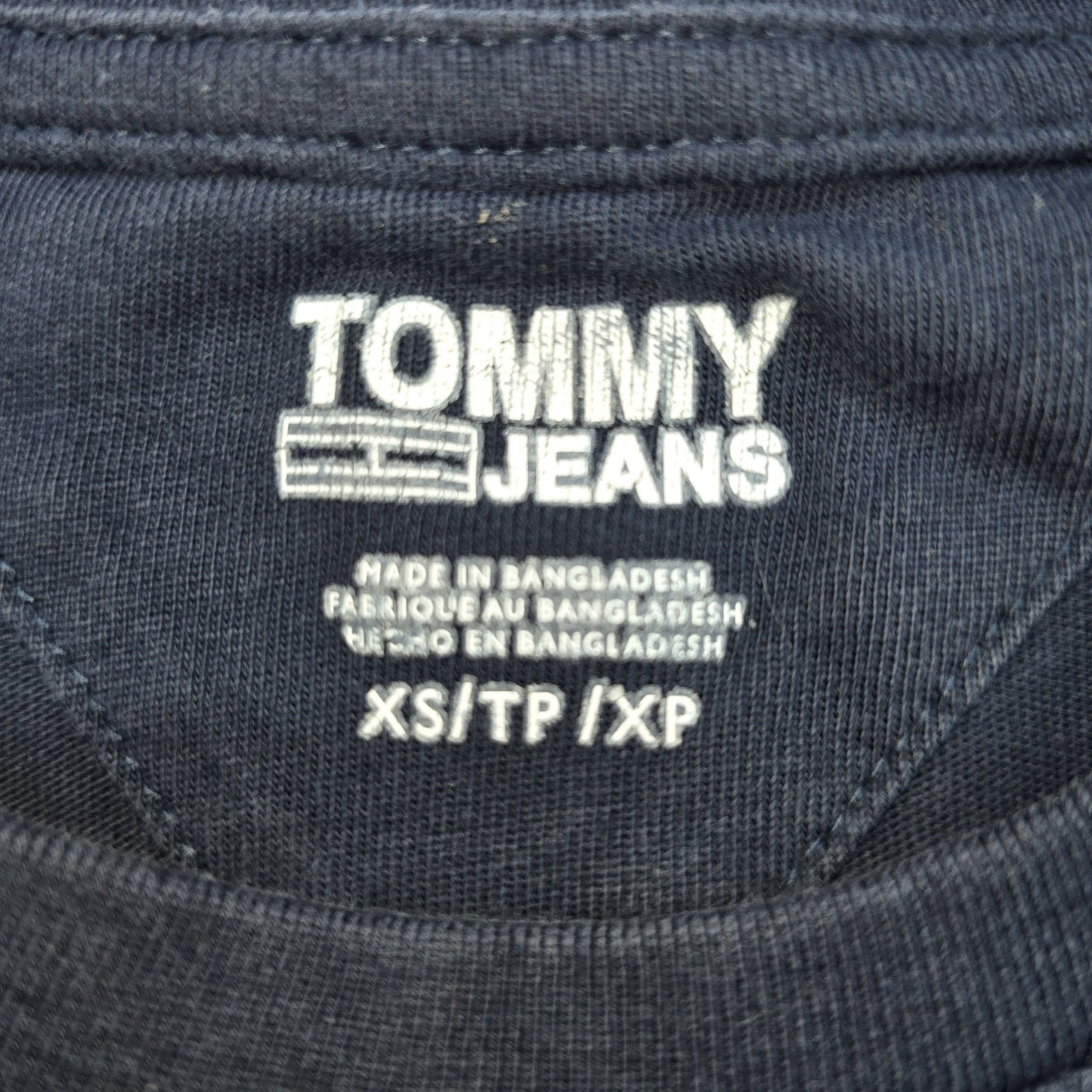 Tommy Jeans Boys Navy Flag Graphic T-Shirt Kids XS/TP 12 Regular