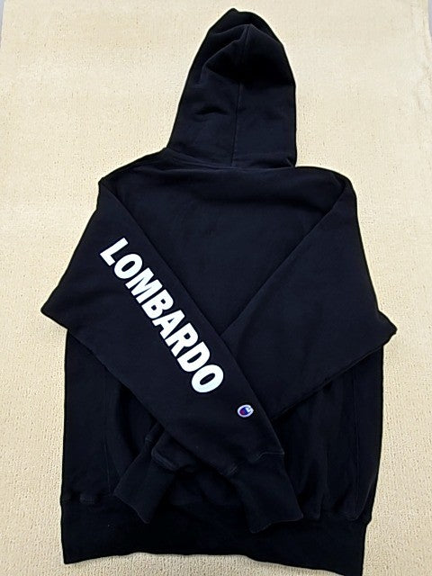 Champion Reverse Weave Black Hoodie Men's M Fleece Side Gussets