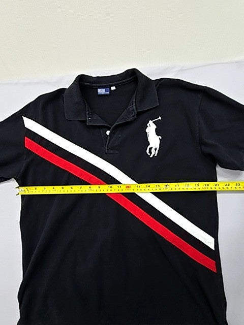 Polo Ralph Lauren Black Stripe Polo Shirt XL Short Sleeve