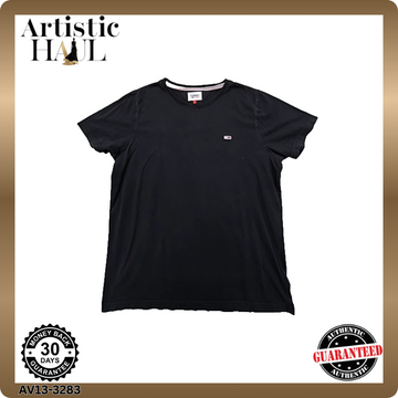 Tommy Jeans Men's Black Logo T-Shirt Size L Regular Fit
