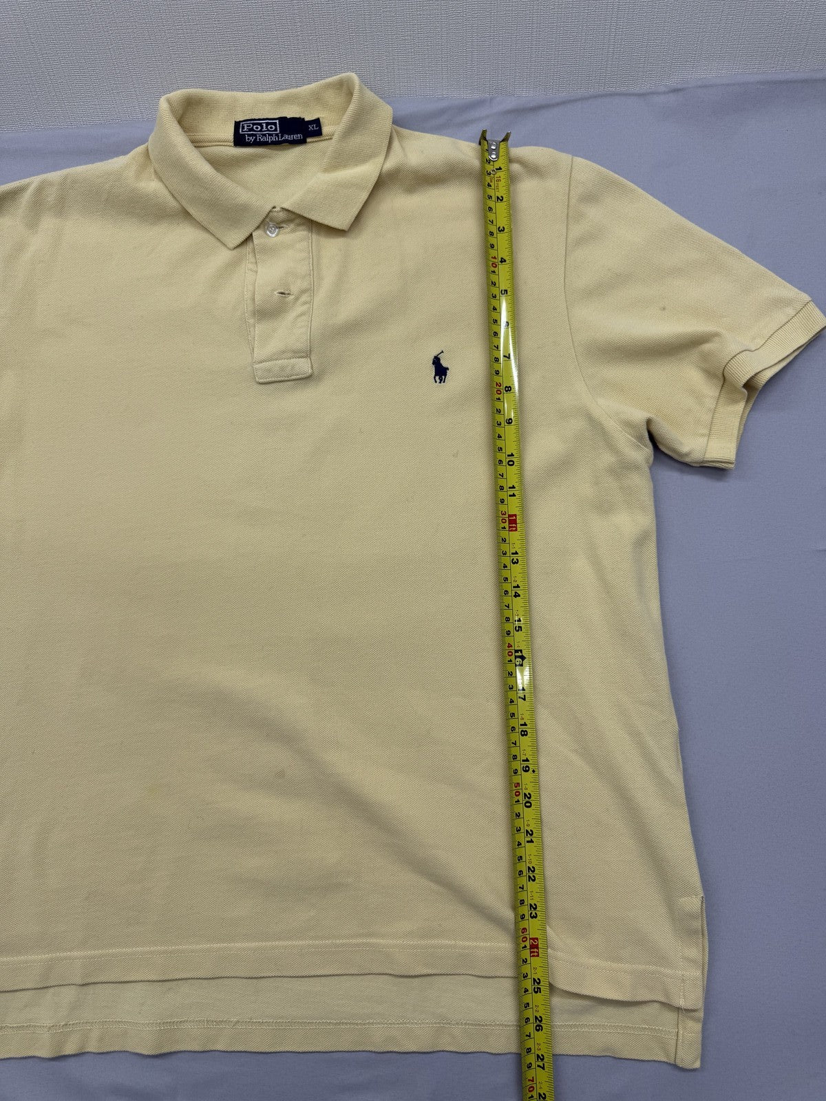 Polo Ralph Lauren Men's XL Yellow Short Sleeve Cotton Polo Shirt