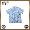 Grand & Hills Men's Blue Shirt – Size L, Short Sleeve