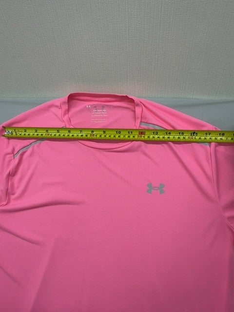 Under Armour UA Tech Tee L Prime Pink Moisture Wicking Men's Short Sleeve