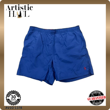Polo Ralph Lauren Blue Nylon Swim Trunks Mesh Lined Men's Regular