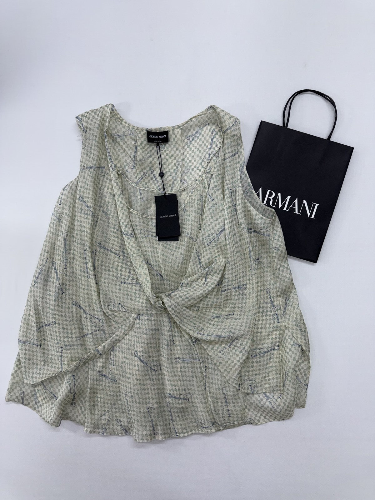 Giorgio Armani Women Green Blouse size 44 product image 1