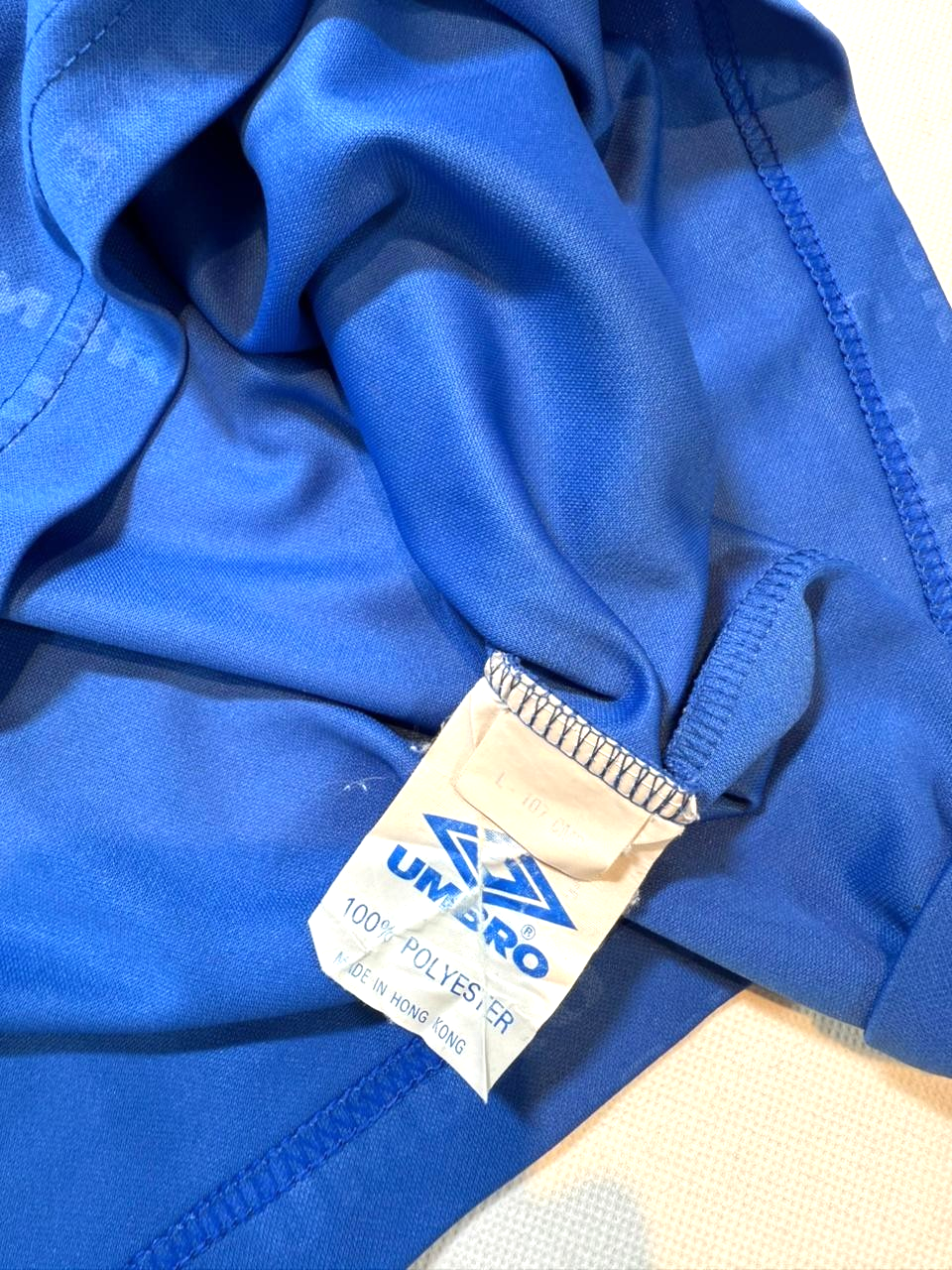 Vintage 90S Umbro Collared Jersey In Blue - Size L