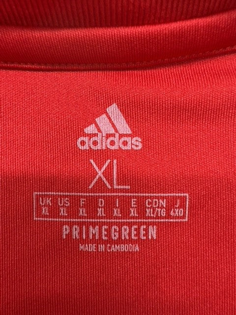 Adidas Striped 24 Jersey XL White/Red AeroReady Primegreen