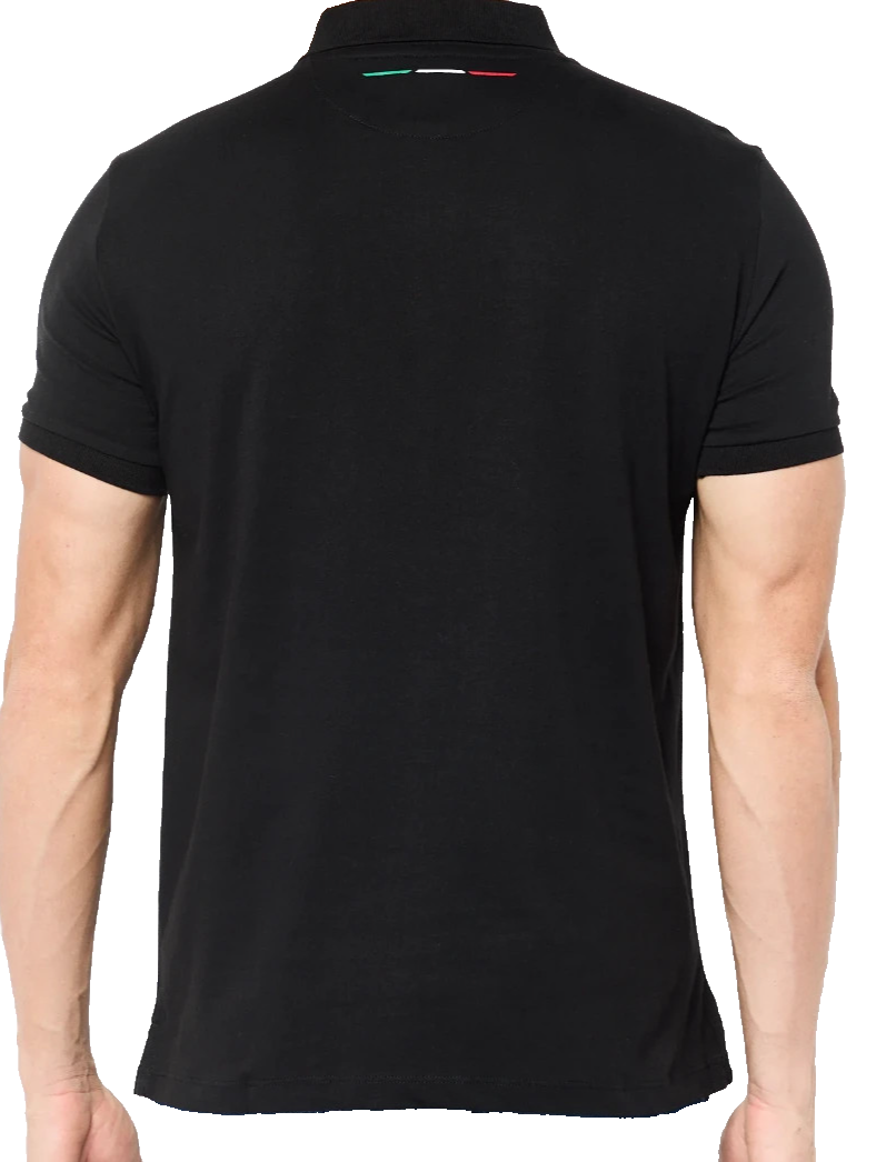 Lamborghini Men's Polo Shirt Black Size XL Premium Style