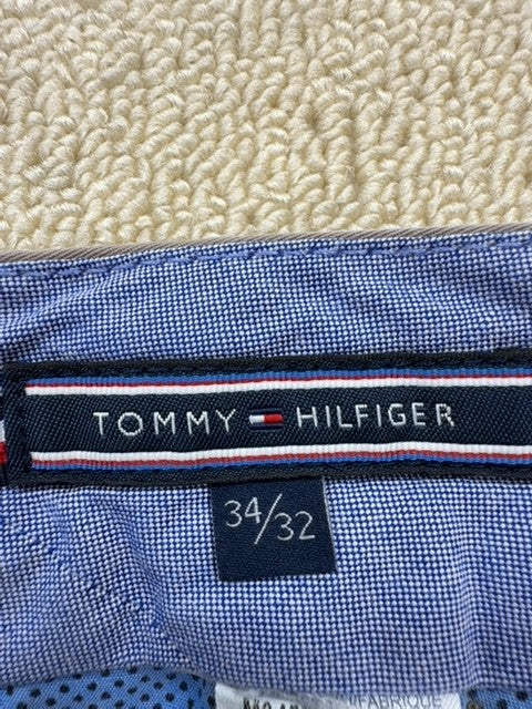 Tommy Hilfiger Men's Gray Denton Straight Chino Pants 34/32 Stretch