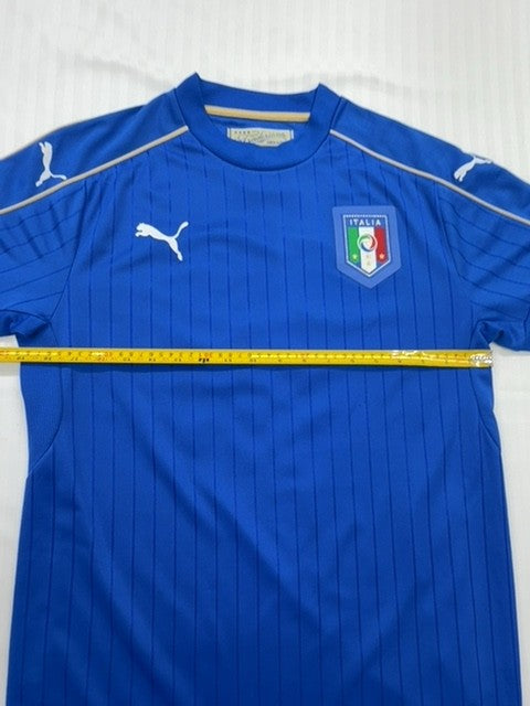 PUMA Men's Royal Blue Italy Soccer Jersey M Vintage
