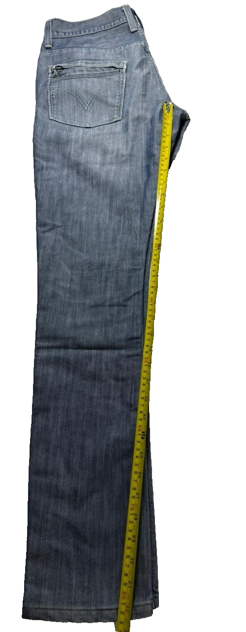 Men's Levi Strauss Light Wash Slim Straight Denim Jeans, Zip Pockets, Size 31