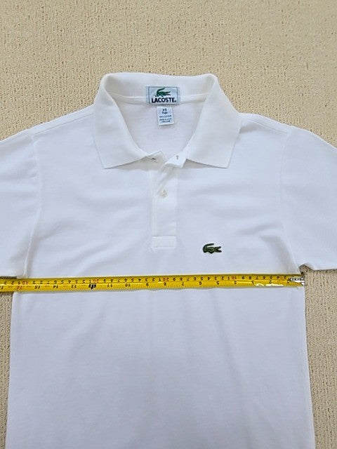 Lacoste White Classic Pique Polo Shirt XS Men's Short Sleeve