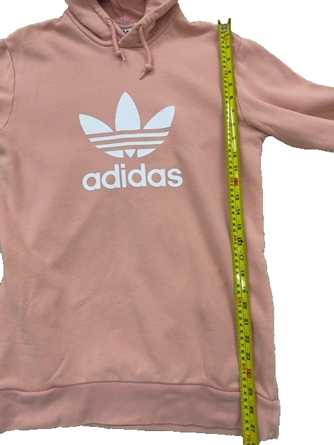 Adidas Women's Clear Pink Trefoil Pullover Hoodie Size S