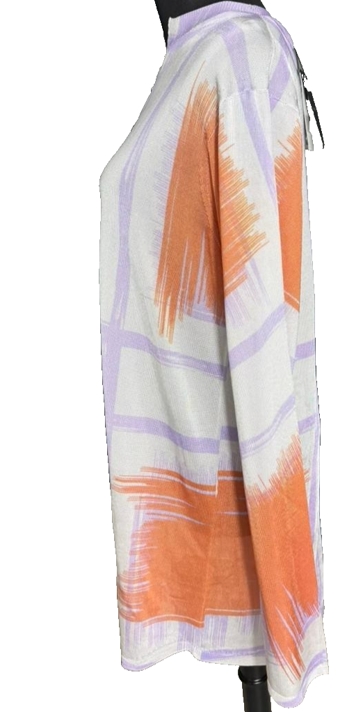 BNWT Giorgio Armani Women's Abstract Print Button-Front Tunic Top Italy Size 40