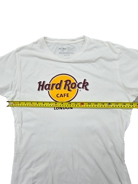Hard Rock Cafe Unisex White Cotton T-Shirt XL Short Sleeve Crewneck
