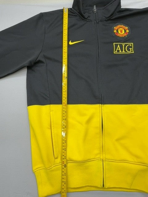 Nike Men's Black/Yellow Manchester United Activewear Jacket L