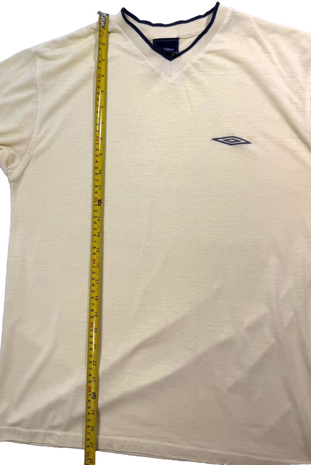 Umbro Cotton T-Shirt In A Light Yellow - Size M
