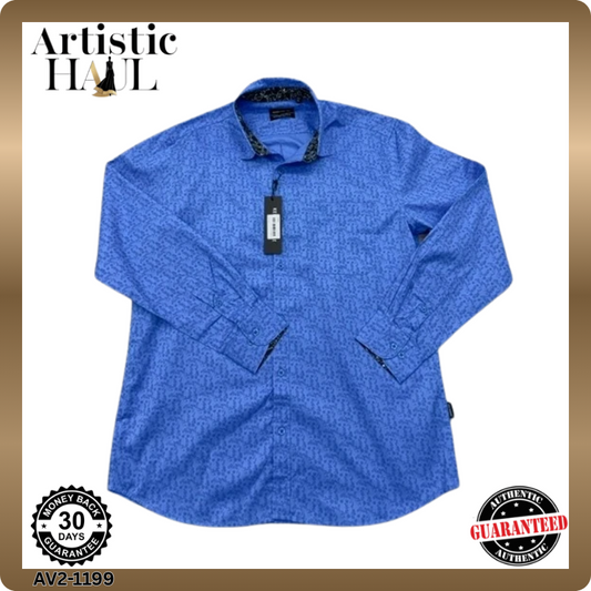 Kenneth Cole Men's Blue Shirt – Size XXL, Long Sleeve, Cotton