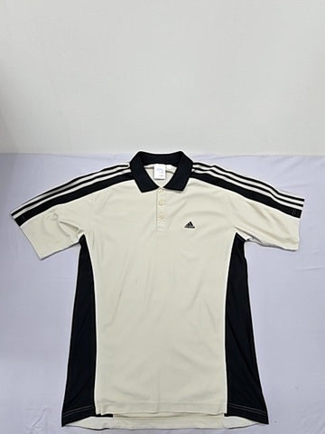 Adidas Roland Garros Polo Shirt Men's L White/Black Short Sleeve