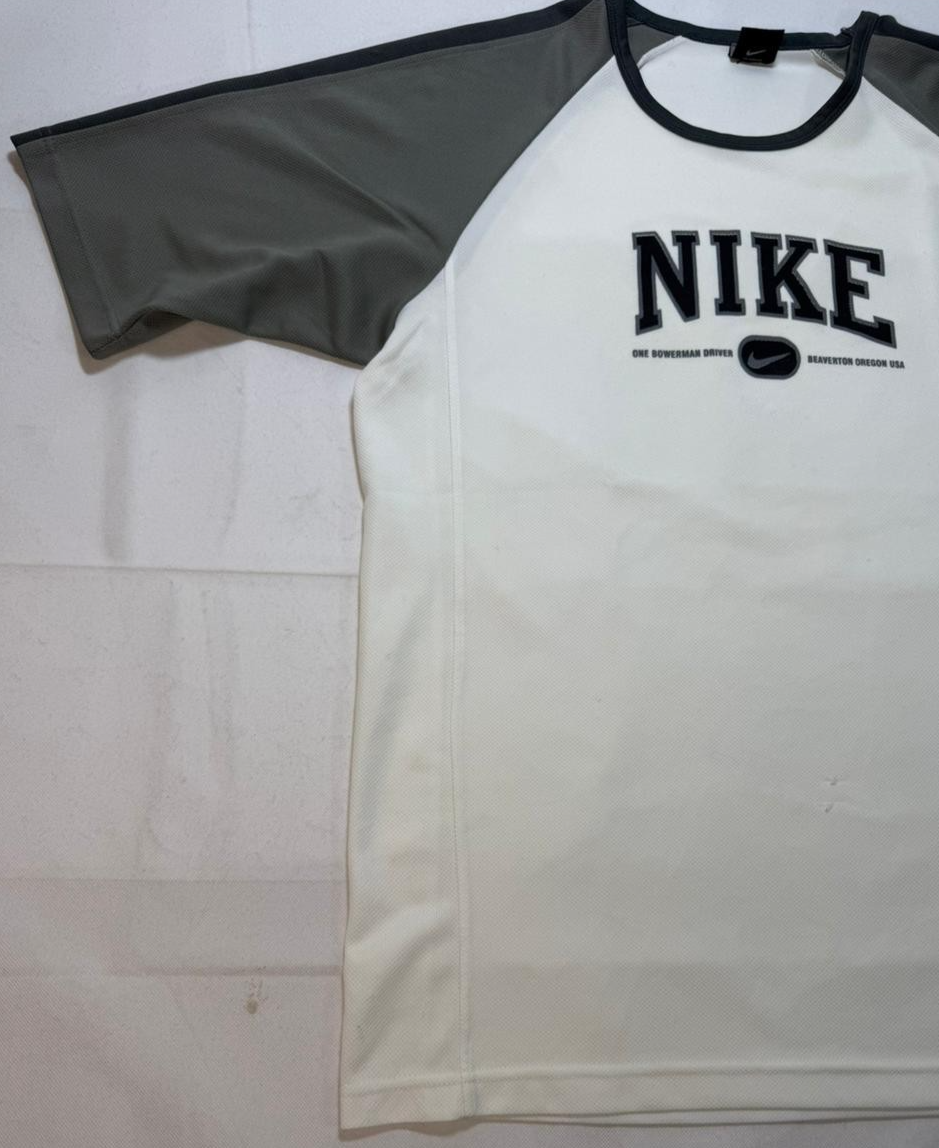 Nike Two-Tone Raglan Sleeve Tee White/Grey XXL Men