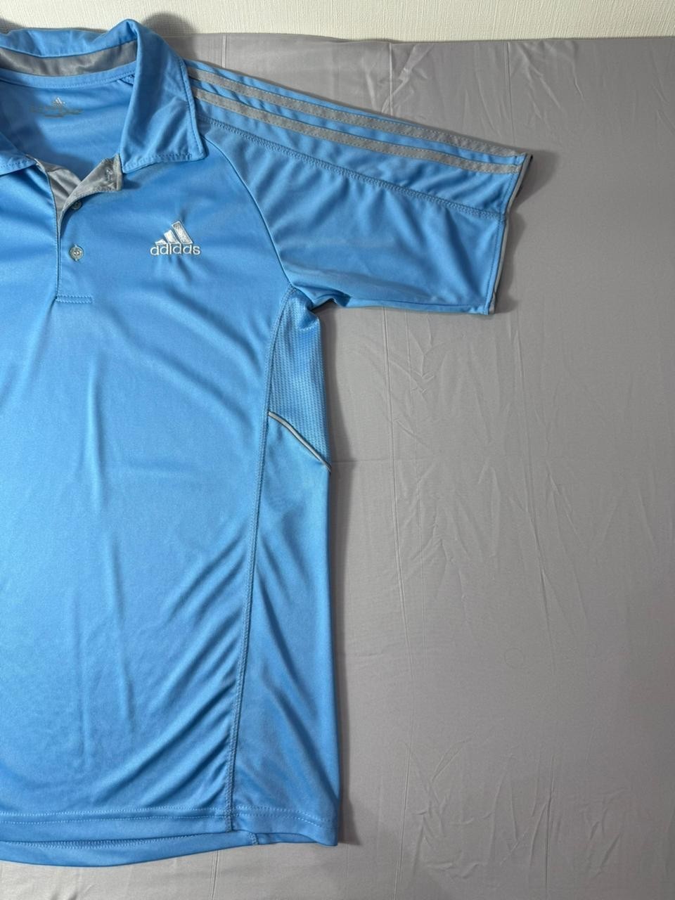 Adidas Men's Medium Polo Shirt Blue ClimaCool Sports Football Top