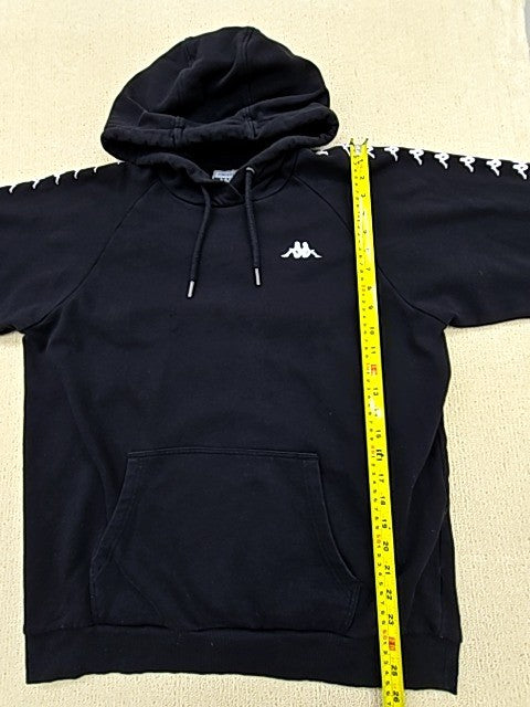 Kappa Men's Black Pullover Hoodie Large Cotton Logo