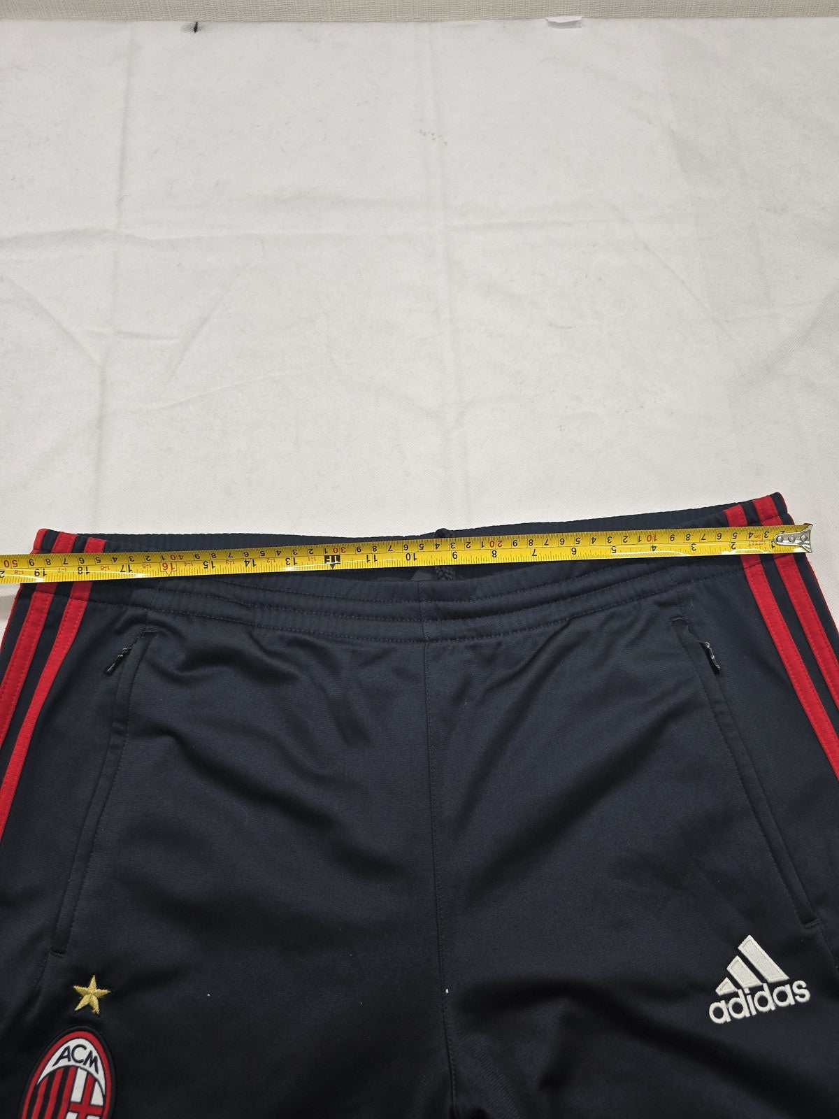 Vintage Adidas AC Milan Black Track Pants Men M Tapered