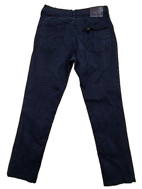 Lee Men's Brooklyn Blue Black Straight Jeans W33 L34 Regular Fit