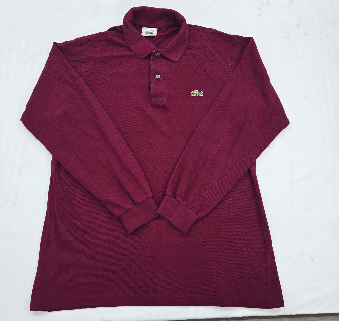 Lacoste Men's Burgundy Piqué Cotton Polo Shirt Size 3 L.12.12