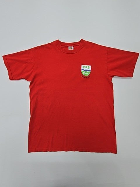Fruit of the Loom Unisex Kids Red Graphic T-Shirt Size M Condition New