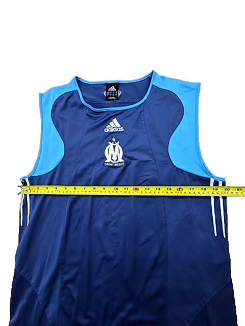 Adidas Men's Olympique Marseille Navy Blue Training Vest L Climacool