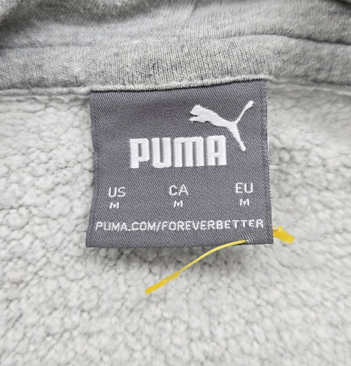 Puma Women's Gray Leopard Print Fleece Hoodie Size M Regular