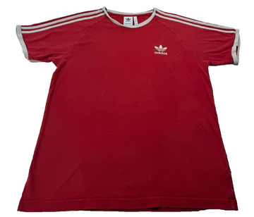 Adidas Originals Men's Red Trefoil Essentials Tee L Cotton Sports T-Shirt Logo