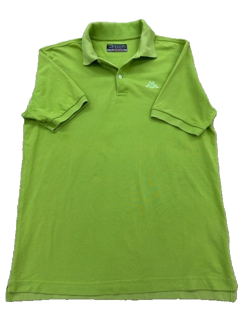 Kappa Men's Green Polo Shirt – Size L, Regular Fit, Short Sleeve