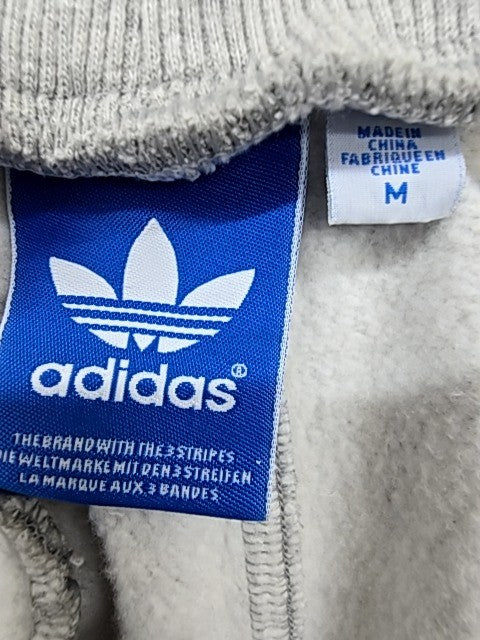 Adidas Unisex Grey 3-Stripes Fleece Sweatpants Size M