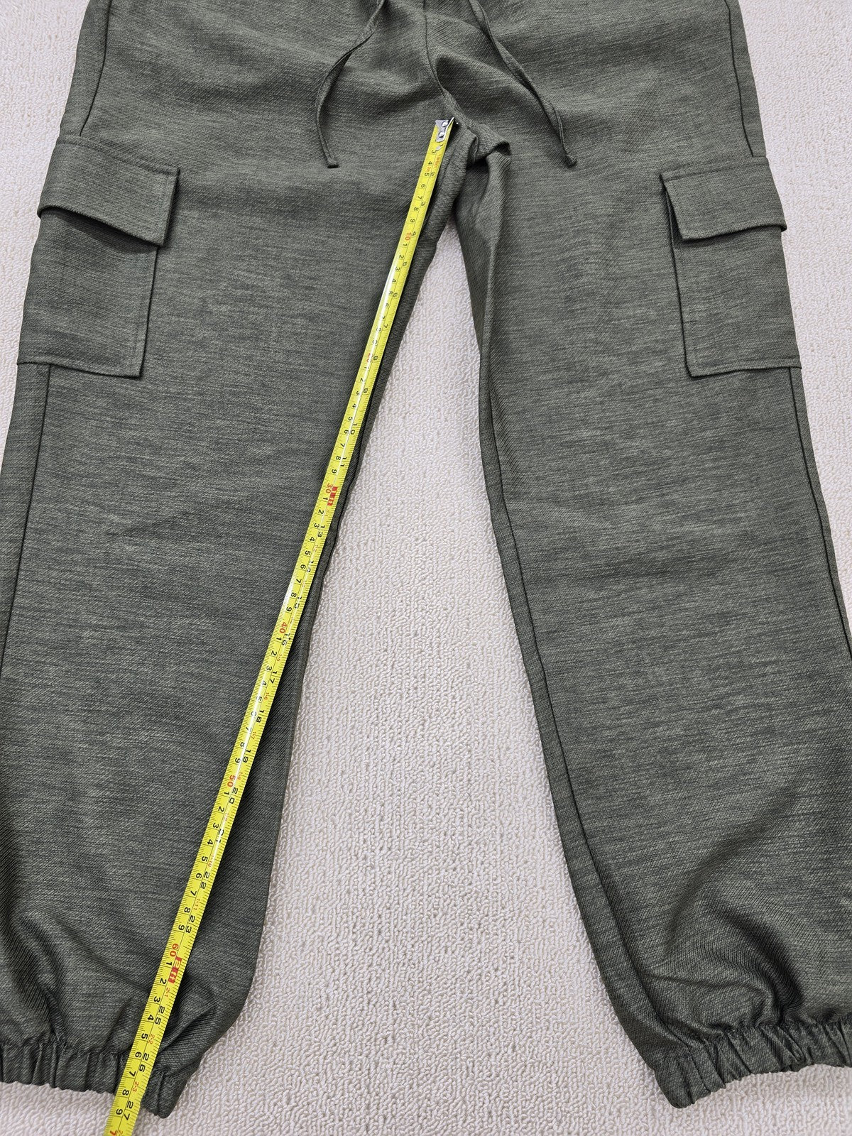 Ole by Koton Women's Gray Wide Leg Cargo Pants High Rise Pockets