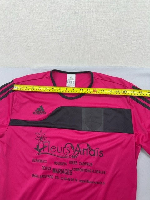 Adidas Pink Soccer Jersey Striped Short Sleeve M