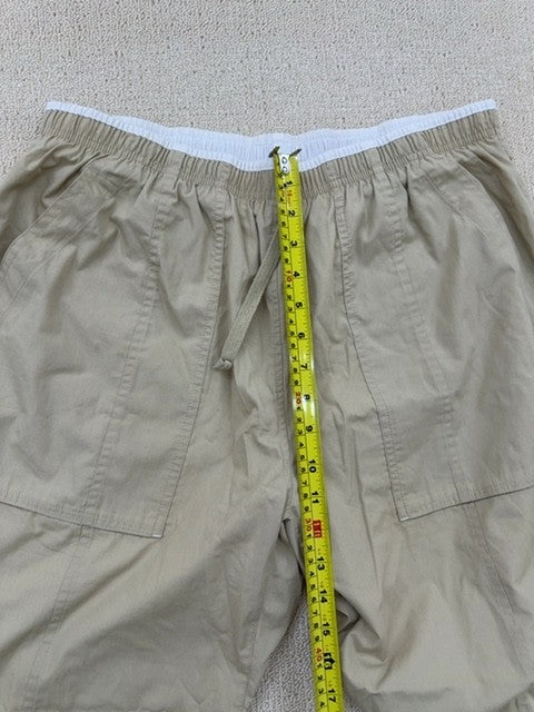 Nike Men's Beige Cargo Shorts XL Elastic Waist Regular Fit Summer