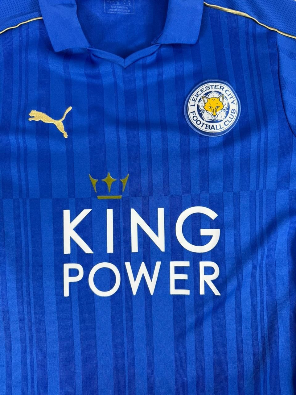Leicester City Home Football Shirt Puma King Power Blue Men's Medium