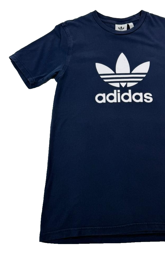 Adidas Originals Navy Blue Trefoil Logo T-Shirt Unisex Size XS