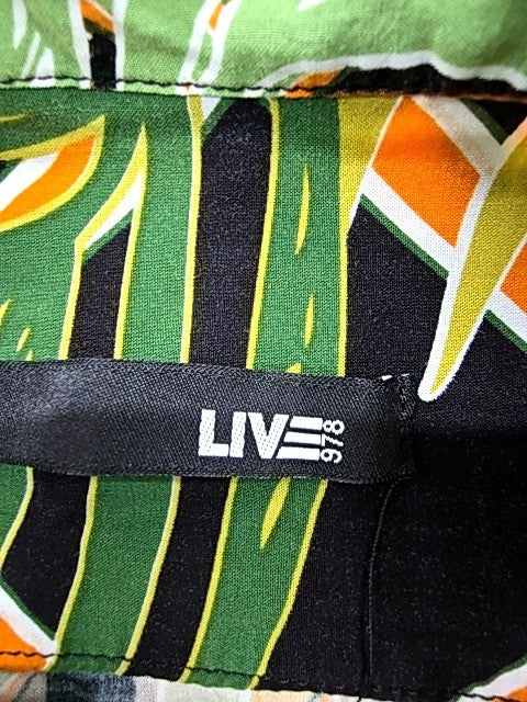 Live Men's Multicolor Hawaiian Aloha Shirt Size M Short Sleeve